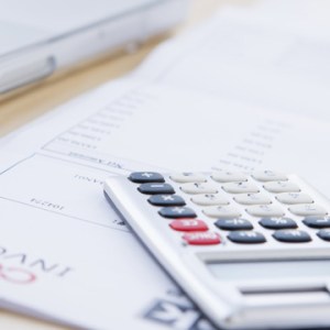 Calculator on financial forms